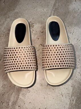 JW ANDERSON Crystal Embellished Slide Sandals 38